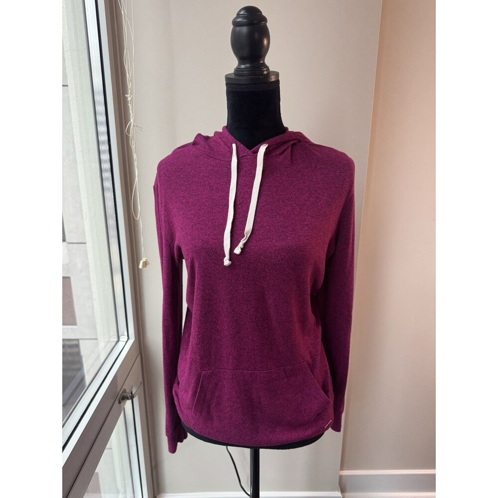 Express One Eleven Women's Purple Lightweight Knit Hoodie Size S